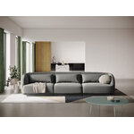 Velvet sofa &#39;tulum&#39; light grey, velvet