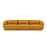 Aksominė sofa &#39;tulumas&#39; geltona, aksominė