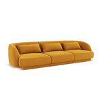 Aksominė sofa &#39;tulumas&#39; geltona, aksominė