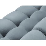 Light blue velvet sofa with bali (cosmopolitan design) beauty flaw