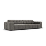 Aksominė sofa &#39;chicago&#39; šviesiai pilka, aksominė