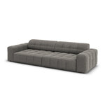 Velvet sofa &#39;chicago&#39; light grey, velvet