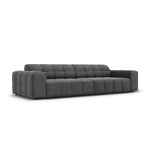 Aksominė sofa &#39;chicago&#39; pilka, aksominė