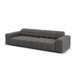 Aksominė sofa &#39;chicago&#39; pilka, aksominė