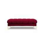 Velvet bench (bali) cosmopolitan design red, gold metal, velvet