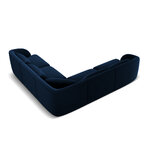 Velvet corner sofa &#39;tulum&#39; deep blue, velvet