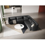 Velvet corner sofa &#39;tulum&#39; grey, velvet