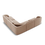 Velvet corner sofa &#39;tulum&#39; beige, velvet