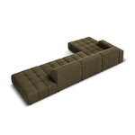 Velvet corner sofa &#39;chicago&#39; green, velvet, left