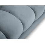 Kulmasohva (bali) kosmopoliittinen design vaaleansininen, sametti, kultametalli, vasen