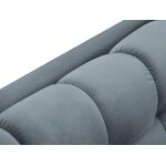 Kulmasohva (bali) kosmopoliittinen design vaaleansininen, sametti, kultametalli, vasen