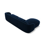 Velvet corner sofa &#39;tulum&#39; deep blue, velvet, left