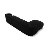 Velvet corner sofa &#39;tulum&#39; black, velvet, left