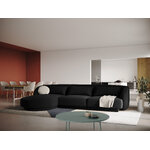 Velvet corner sofa &#39;tulum&#39; black, velvet, left