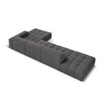 Aksominė kampinė sofa &#39;chicago&#39; pilka, aksominė, geriau