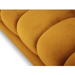 Dark green corner sofa (bali) cosmopolitan design black metal, velvet, right, yellow