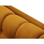 Dark green corner sofa (bali) cosmopolitan design black metal, velvet, right, yellow