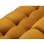 Dark green corner sofa (bali) cosmopolitan design black metal, velvet, right, yellow