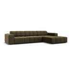 Aksominė kampinė sofa &#39;chicago&#39; žalia, aksominė, geriau