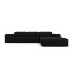 Aksominė kampinė sofa &#39;chicago&#39; juoda, aksominė, geriau