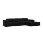 Velvet corner sofa &#39;chicago&#39; black, velvet, better