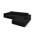 Aksominė kampinė sofa &#39;chicago&#39; juoda, aksominė, geriau