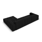 Aksominė kampinė sofa &#39;chicago&#39; juoda, aksominė, geriau