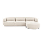 Velvet corner sofa &#39;tulum&#39; light beige, velvet, better