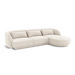 Velvet corner sofa &#39;tulum&#39; light beige, velvet, better