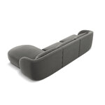 Velvet corner sofa &#39;tulum&#39; light grey, velvet, better