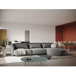 Velvet corner sofa &#39;tulum&#39; light grey, velvet, better