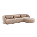 Velvet corner sofa &#39;tulum&#39; beige, velvet, better