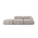 Modular sofa &#39;ferento&#39;, light grey, structured fabric, left