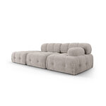 Modular sofa &#39;ferento&#39;, light grey, structured fabric, left