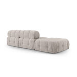 Modular sofa &#39;ferento&#39;, light grey, structured fabric, left