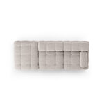 Modular sofa &#39;ferento&#39;, light grey, structured fabric, left