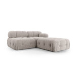 Modular sofa &#39;ferento&#39;, light grey, structured fabric, left