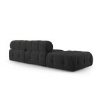 Modular sofa &#39;ferento&#39; black, structured fabric, left