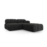 Modular sofa &#39;ferento&#39; black, structured fabric, left