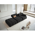 Modular sofa &#39;ferento&#39; black, structured fabric, left