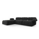 Modular sofa &#39;ferento&#39; black, structured fabric