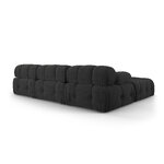 Modular sofa &#39;ferento&#39; black, structured fabric