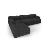 Modular sofa &#39;ferento&#39; black, structured fabric