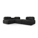 Modular sofa &#39;ferento&#39; black, structured fabric