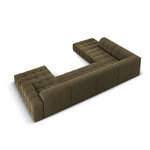 Velvet corner sofa &#39;chicago&#39; green, velvet, left