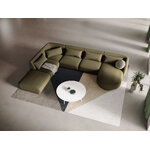 Velvet corner sofa &#39;tulum&#39; green, velvet, left