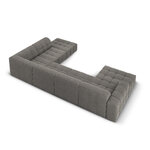 Velvet corner sofa &#39;chicago&#39; light grey, velvet, better