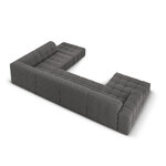 Aksominė kampinė sofa &#39;chicago&#39; pilka, aksominė, geriau