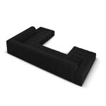 Aksominė kampinė sofa &#39;chicago&#39; juoda, aksominė, geriau