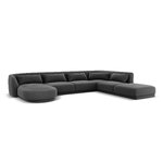 Aksominė kampinė sofa &#39;tulumas&#39; pilka, aksominė, geriau